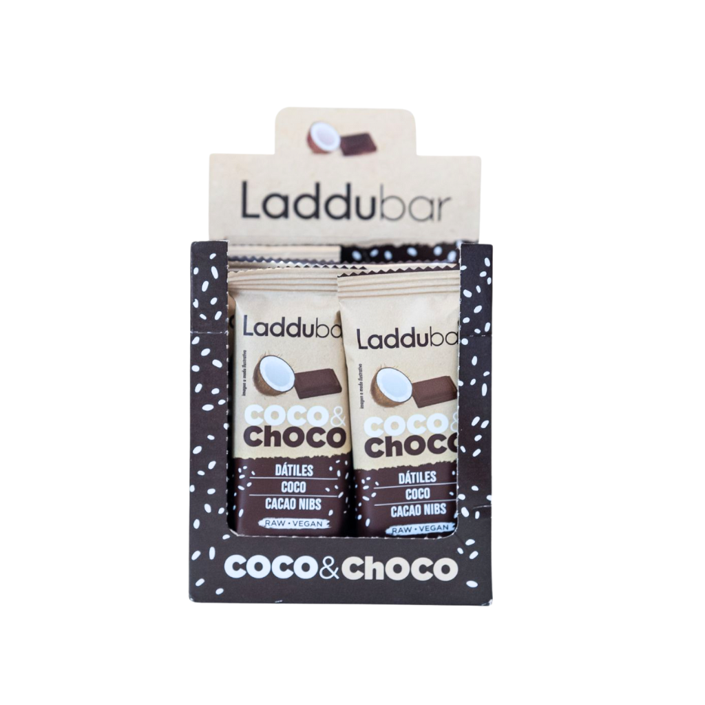 Caja x12 barritas RAW - CHOCO COCO - LadduBar