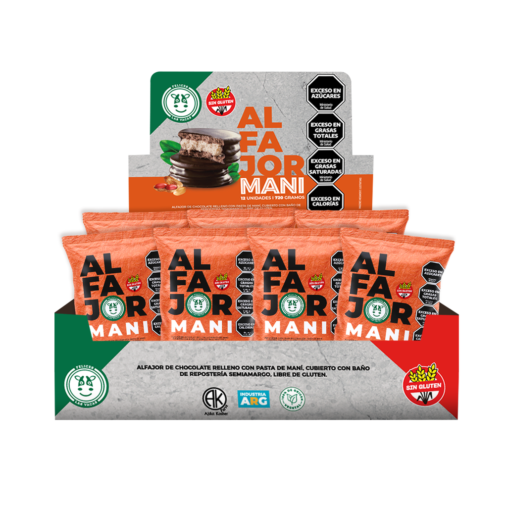 Caja x12 alfajores - MANI - Felices