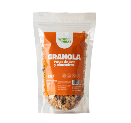 Granola c/PASAS de UVA x300g - Grano Max