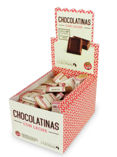 Caja x50u - Chocolatinas c/LECHE x5g - Colonial