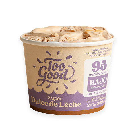Helado BAJO en CALORIAS - Super DULCE de LECHE - Too Good