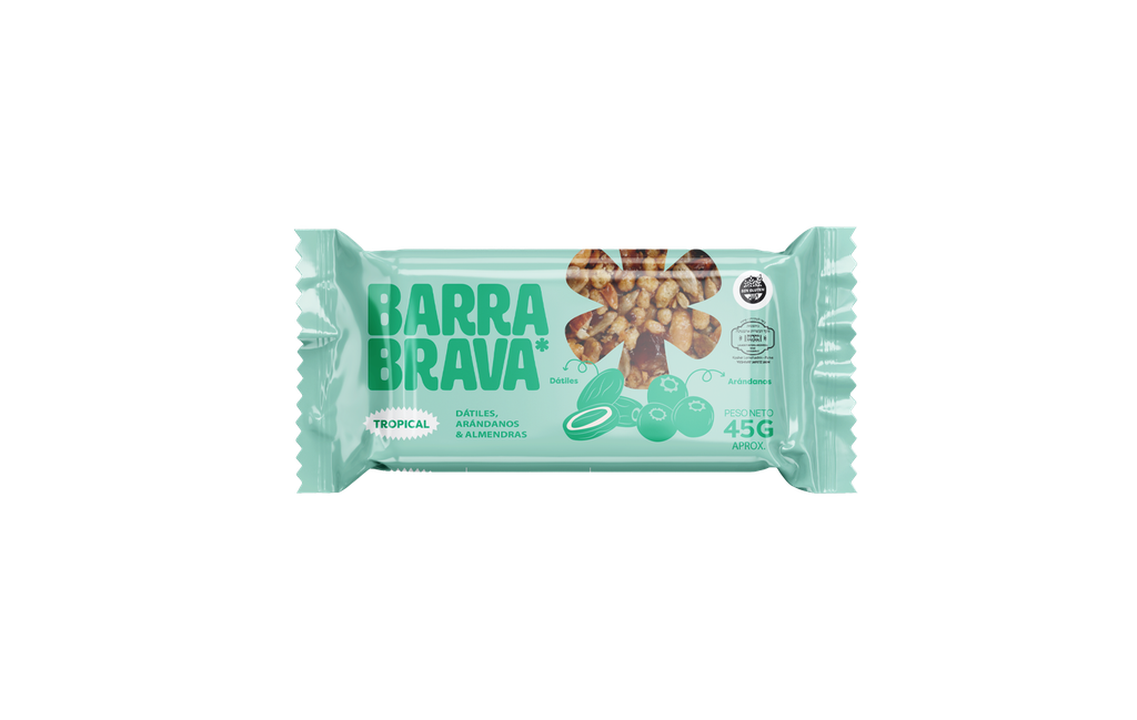 Caja x12 barras - DATILES, ARANDANOS y ALMENDRAS - Brava