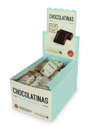 [1308] Caja x50u - Chocolatinas SEMIAMARGAS x5g - Colonial